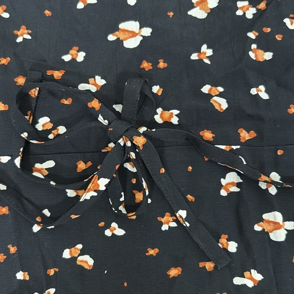 Sanctuary Sweetheart-Neck Puff-Sleeve Midi Dress floral black plus size 20W NWT - Picture 11 of 11